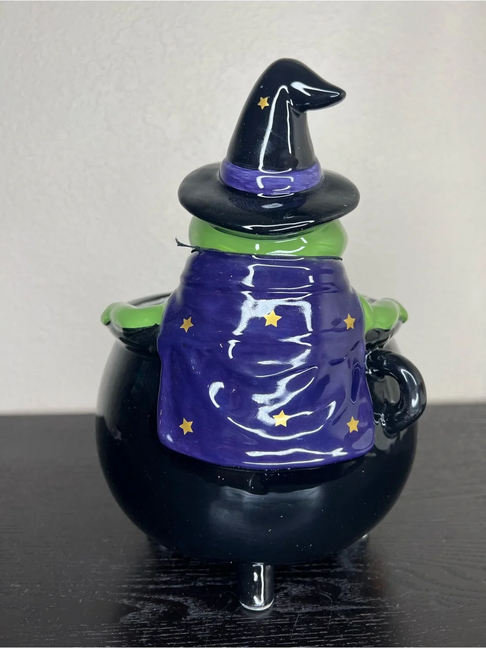 NEW 11” Haunted Halloween Wizard Frog Cauldron Candy Bowl